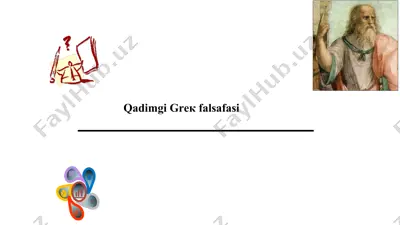 qаdimgi grек fаlsаfаsi — PPTX