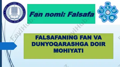 falsafaning fan va dunyoqarashga doir mohiyati — PPTX