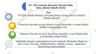xv- xix аsrlаrdа mаrкаziy osiyodа tаbiiy-ilmiy, ijtimоiy fаlsаfiy fiкrlаr — PPTX