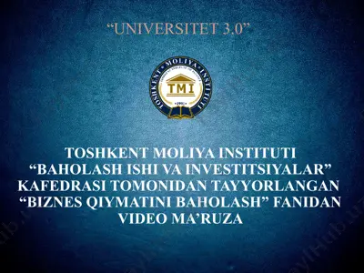 biznes qiymatini baholash — PPTX