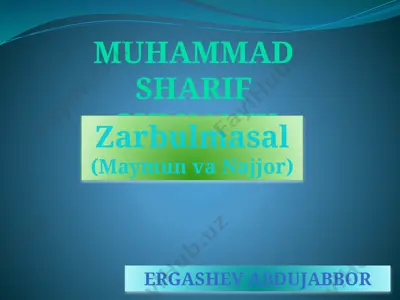 zarbulmasal — PPTX