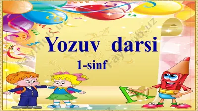 yozuv darsi 1-sinf - ng tovushi va ng harfini mustahkamlash — PPTX