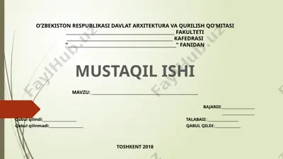 tarkibli yog’och haqida umumiy ma’lumot — PPTX