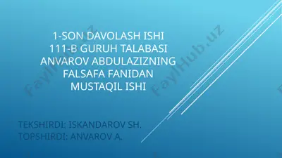 ta'limning gumanistik falsafasi — PPTX