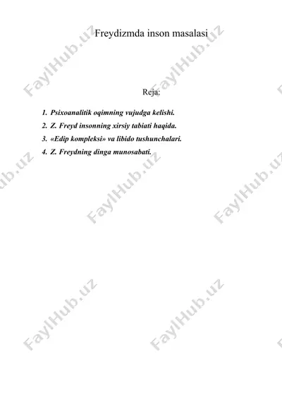 freydizmda inson masalasi — DOC