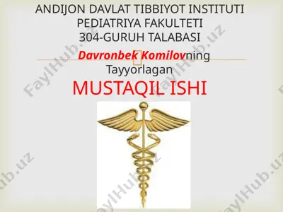 birinchi tibbiy yordam mavzusidagi texnik xususiyatlar — PPTX