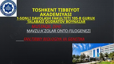 a`zolar onto-filogenezi — PPTX