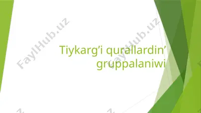 tiykarǵı qurallar — PPTX