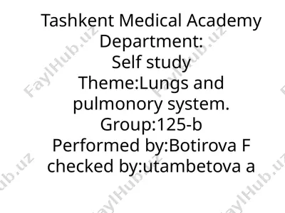 tashkent medical academy — PPTX