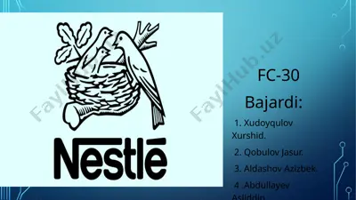 nestle kompaniyasi — PPTX