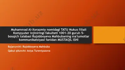fizikaviy qatlam nima? — PPTX