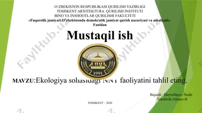 "fuqarolik jamiyati.o’zbekistonda demokratik jamiyat qurish nazariyasi va amaliyoti" — PPTX