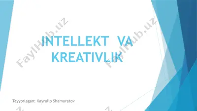 intellekt va kreativlik — PPTX