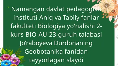 fitosenoz strukturasi — PPTX