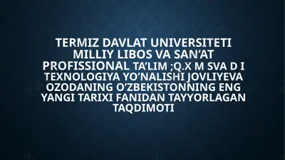 mustaqil o‘zbekiston respublikasining tashkil topishi va tarixiy ahamiyati — PPTX