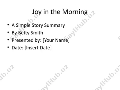 joy in the morning — PPTX