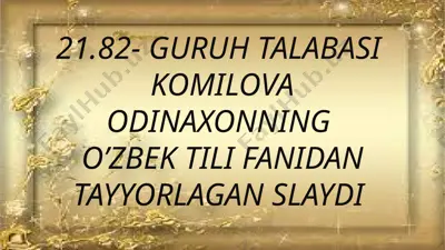 oybekning hayoti va ijodi haqida slayd — PPTX
