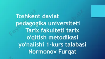 toshkent davlat pedagogika universiteti — PPTX