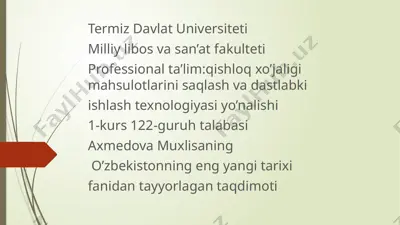 o‘zbekiston respublikasi prezidenti sh.m.mirziyoyevning ma’naviy tarbiyasi — PPTX