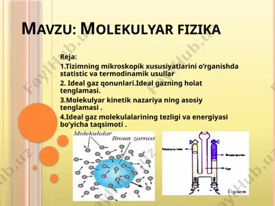 molekulyar fizika — PPTX