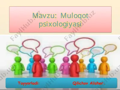 muloqot psixologiyasi — PPTX