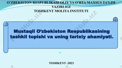 o‘zbekiston respublikasining mustaqilligi — PPTX