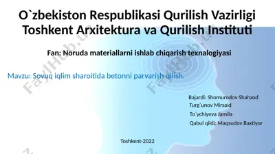 noruda materiallarni ishlab chiqarish texnalogiyasi — PPTX