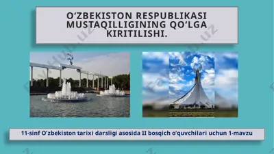 o‘zbekiston respublikasi mustaqilligining qo‘lga kiritilishi — PPTX