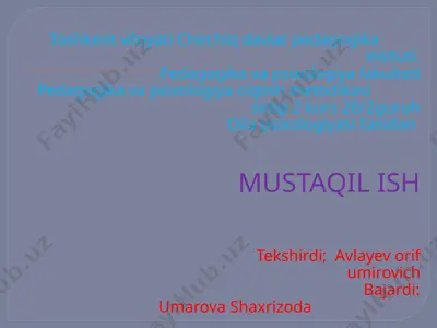 o'zbekistonda maqsadga yo'naltirilgan oila siyosati — PPTX