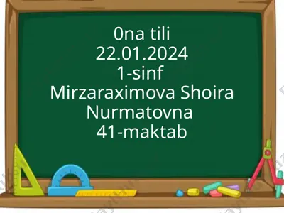 o‘tilgan mavzularni takrorlash — PPTX