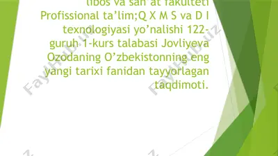 milliy urf odatlar va an'analarning qayta teklanishi — PPTX