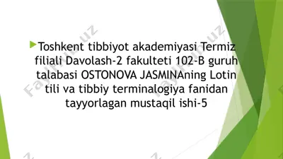 yunon- lotin dubletlari va yakka aelar — PPTX