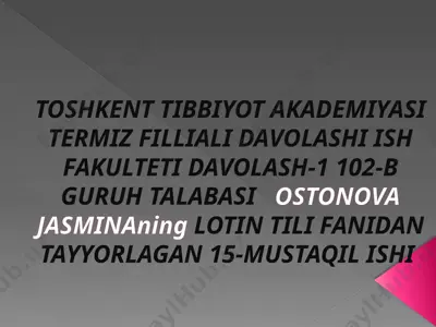 farmatsevtik terminologiya — PPTX