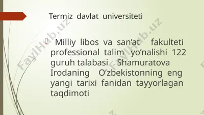 o‘zbekistonda huquqiy demokratik davlat qurilishi — PPTX