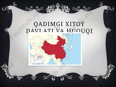 qadimgi xitoy davlati va huquqi — PPTX