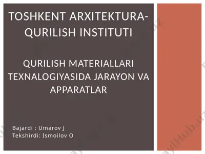 massa almashinish jarayonlari — PPTX