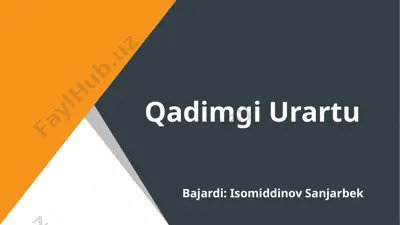 urartu haqida ma'lumotlar — PPTX