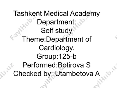 tashkent medical academy — PPTX