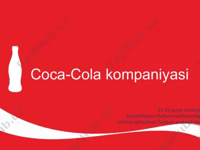 coca-cola kompaniyasi — PPTX