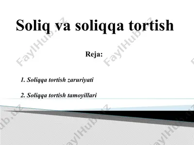 soliq va soliqqa tortish — PPTX