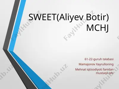 sweet — PPTX