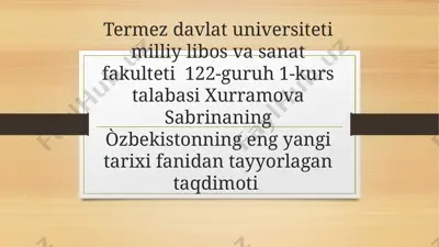 o'zbekistonda ijtimoiy sohada amalga oshirilayotgan o'zgarishlar (mustaqillik yillarida) — PPTX