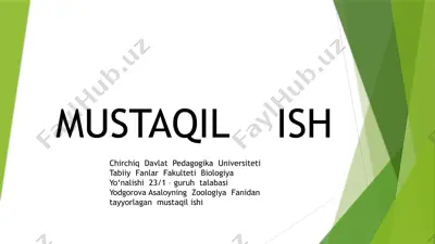 chumolilar, ularning hayoti va tabiatdagi ahamiyati — PPTX