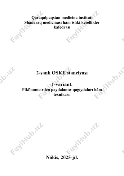 qaraqalpaqstan medicina institutı — DOCX