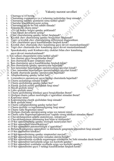 yakuniy nazorat savollari — DOCX