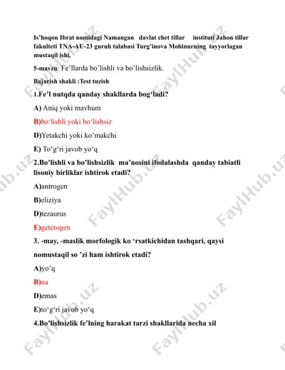 is’hoqon ibrat nomidagi namangan davlat chet tillar instituti jahon tillar fakulteti tna-au-23 guruh talabasi turg’inova mohinurning tayyorlagan mustaqil ishi — DOCX