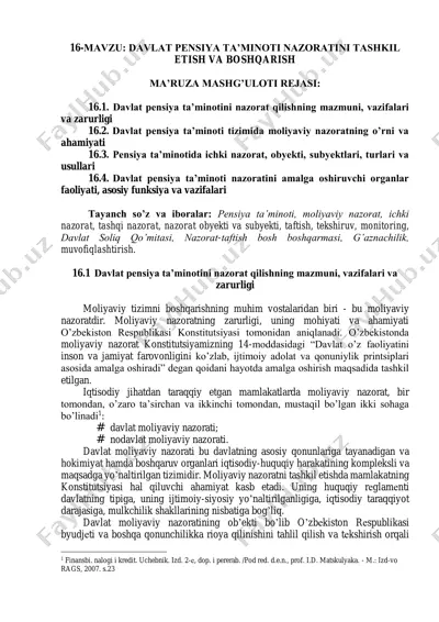 davlat pensiya ta’minoti nazorati — PDF