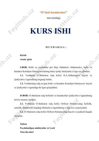 o’zbek bastakorlari — DOCX