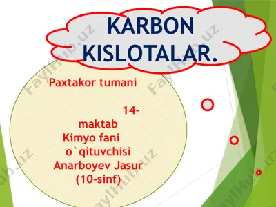 karbon kislotalar — PPTX