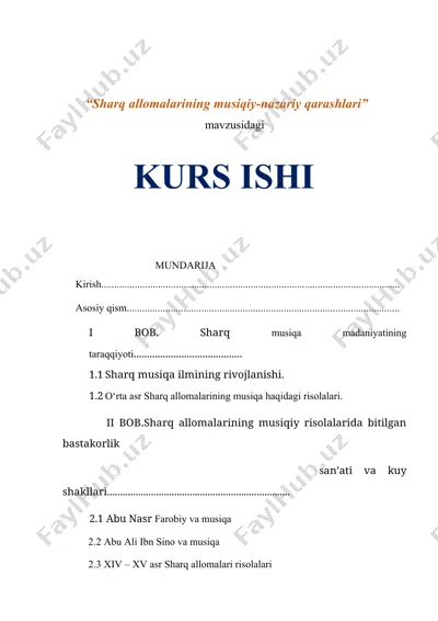sharq allomalarining musiqiy-nazariy qarashlari — DOCX